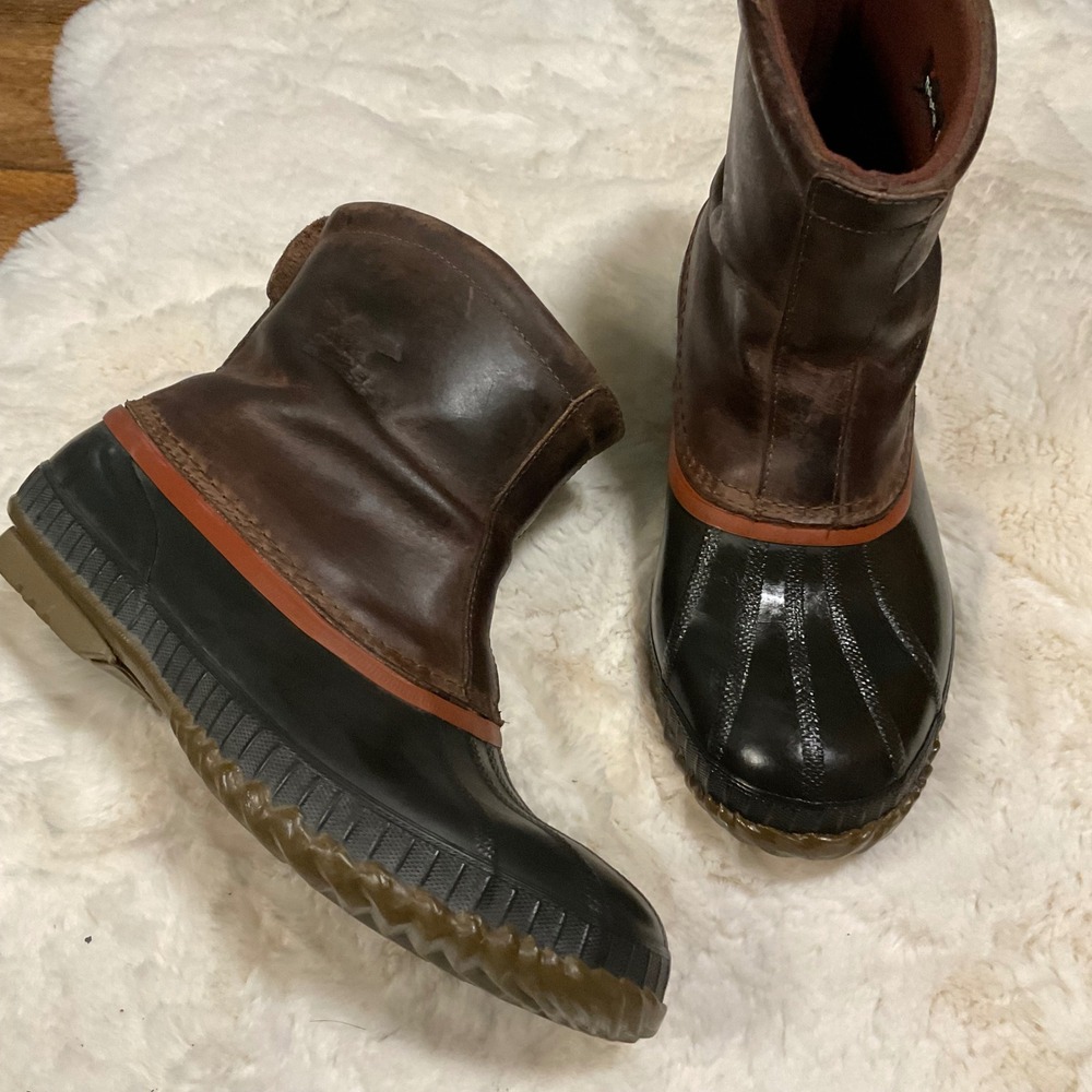 Sorel Size 10 Pull On Boots Cheyanne Rubber Leather Insulated Mens